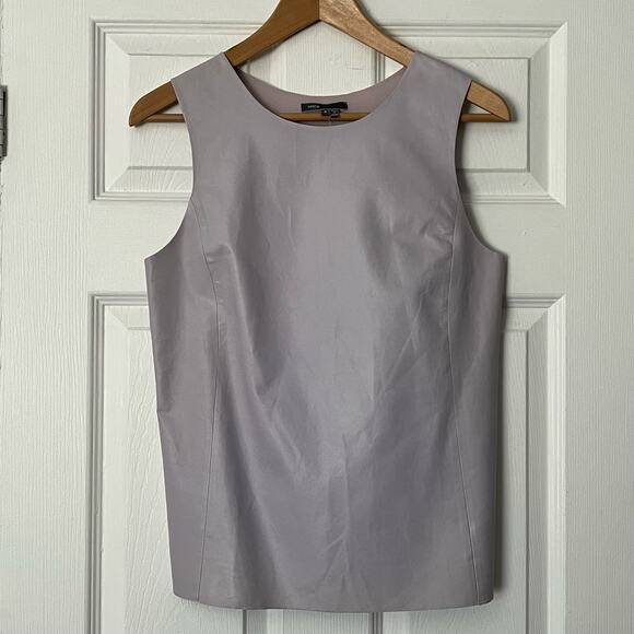 Vince Leather/Silk Tank Top - Size 8 - NWT - Picture 1 of 9
